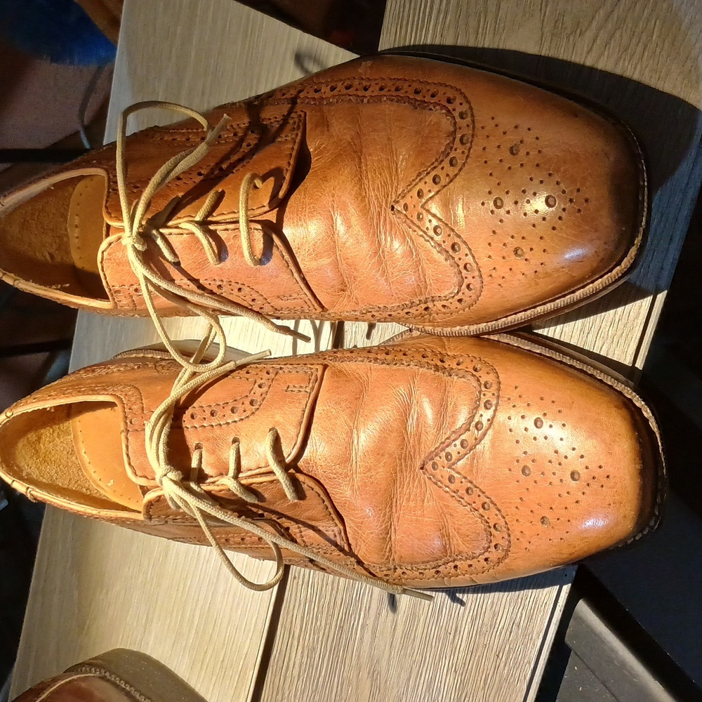 Cole Haan Air Giraldo Wingtip Men's Tan Leather Oxfords --SOLD As-is-- (201)